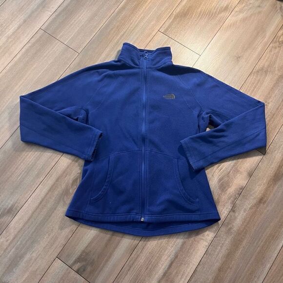 North Face Blue/Purple Fleece Full Zip Women Medium‎ - Picture 1 of 4
